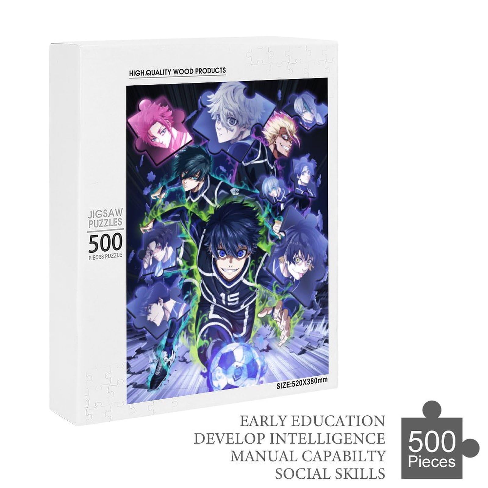 Amazon | ブルーロック ジグソーパズル 500ピース 益智減圧玩具 木製