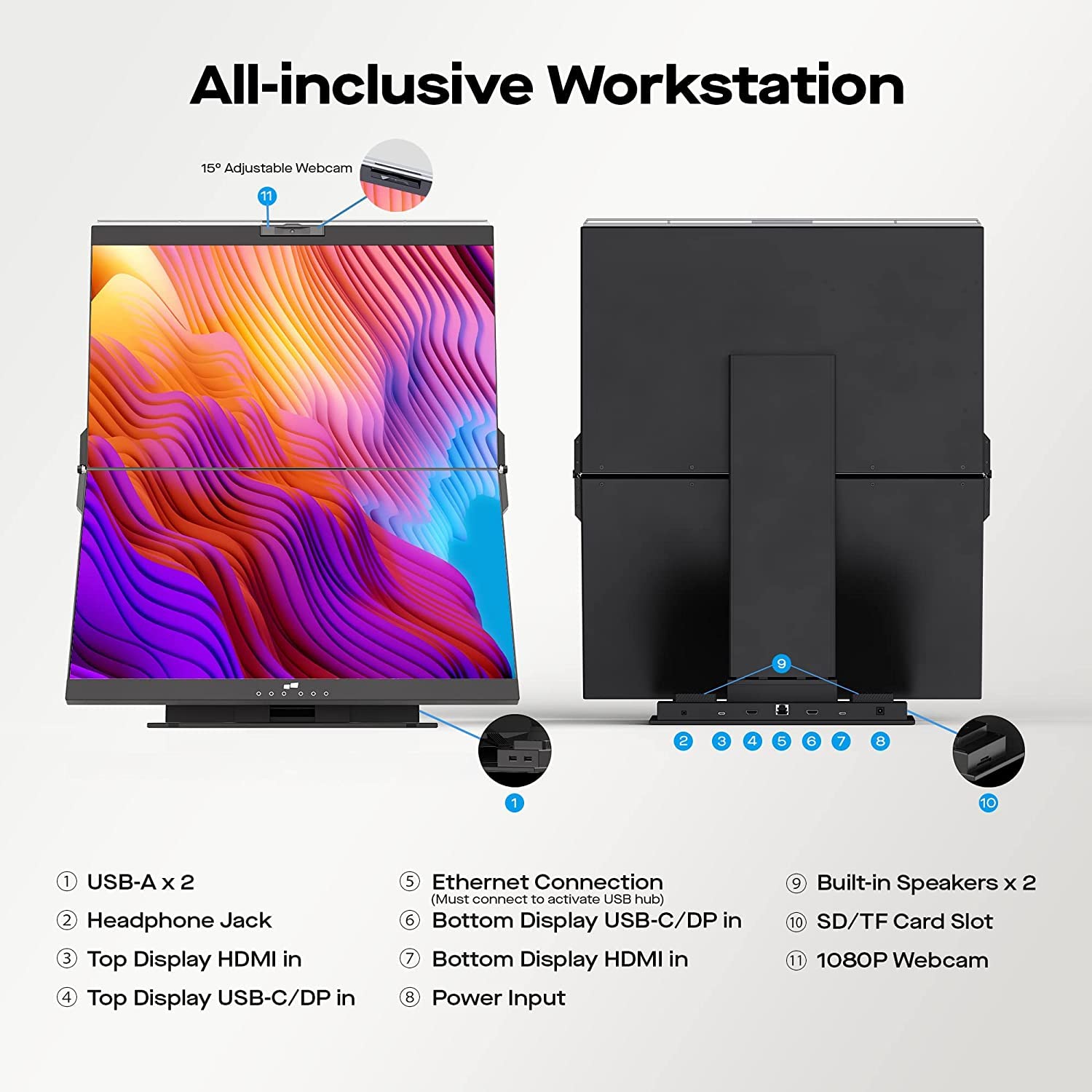 Amazon.co.jp: Mobile Pixels Geminos デュアル24インチスタック