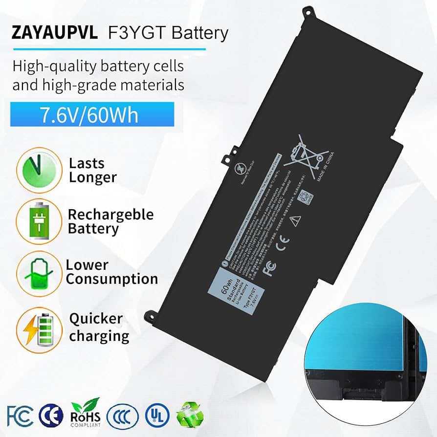 Amazon.com: 60Wh F3YGT Battery Latitude 7480 Battery Replacement