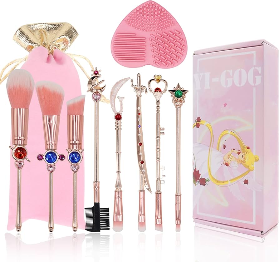 Amazon.co.jp: Yi-gog 化粧筆 9PCS メイクブラシ セーラームーン アイ