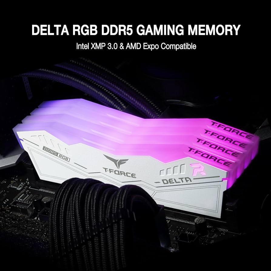 TEAMGROUP T-Force Delta RGB DDR5 Ram 32GB (2x16GB) 6000MHz PC5