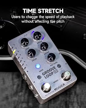 Amazon.com: MOOER Groove Looper Pedal Drum Machine Stereo Guitar