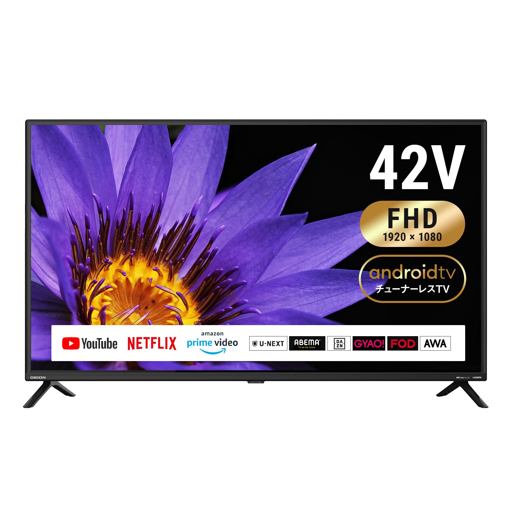 Amazon | [Android TV] 42V型 チューナーレススマートテレビ 1920×1080