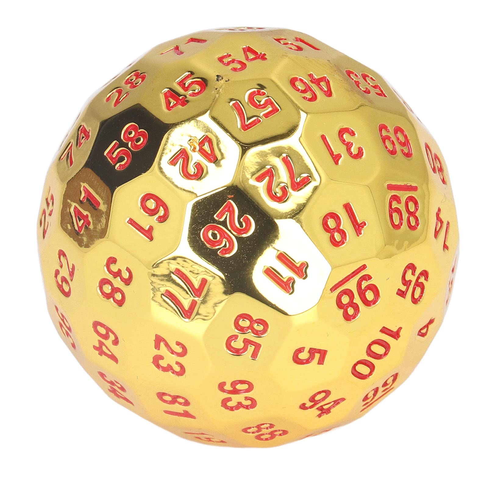 Amazon.co.jp: 100面多面体ナンバーダイス、金属直径5cm多面体クリア