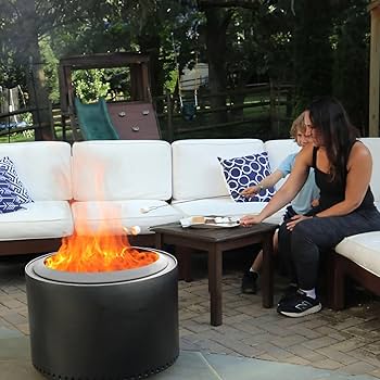 Amazon.com : Coleman Cityscapes 15” Smokeless Fire Pit, Round Wood