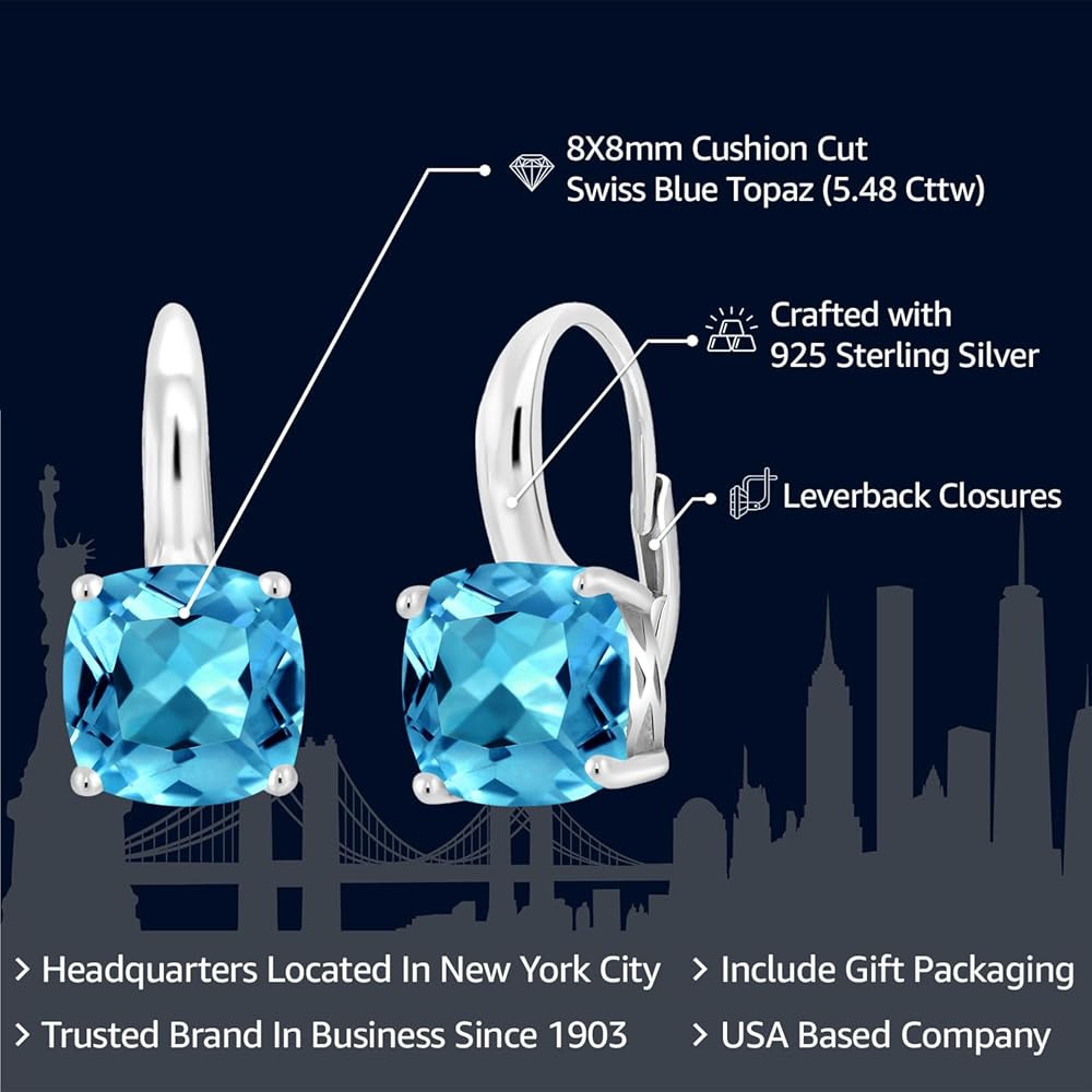 Amazon | [Gem Stone King] 5.48カラット 天然 スイスブルートパーズ