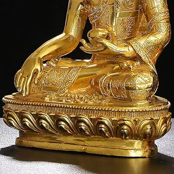 Amazon｜仏像 チベット仏教 純銅?金仏像 釈迦の仏像 如来 坐像 置物