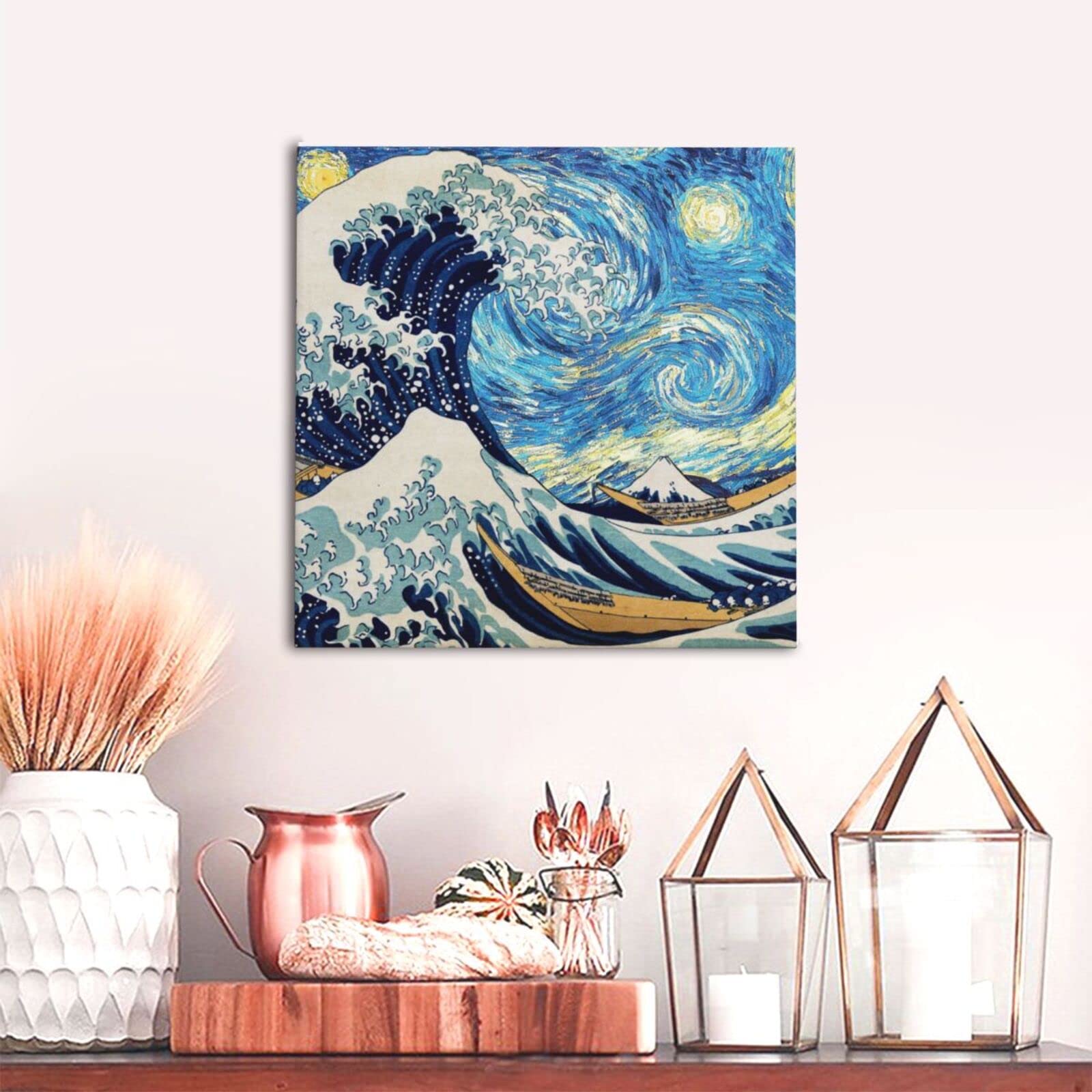 Amazon｜神奈川沖浪裏 ファン・ゴッホ 星月夜 アートパネル アート