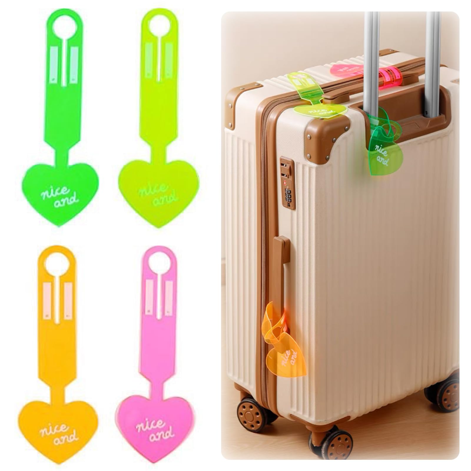 Amazon.co.jp: YANHUILAY スーツケースタグ 荷物タグ【4個セット