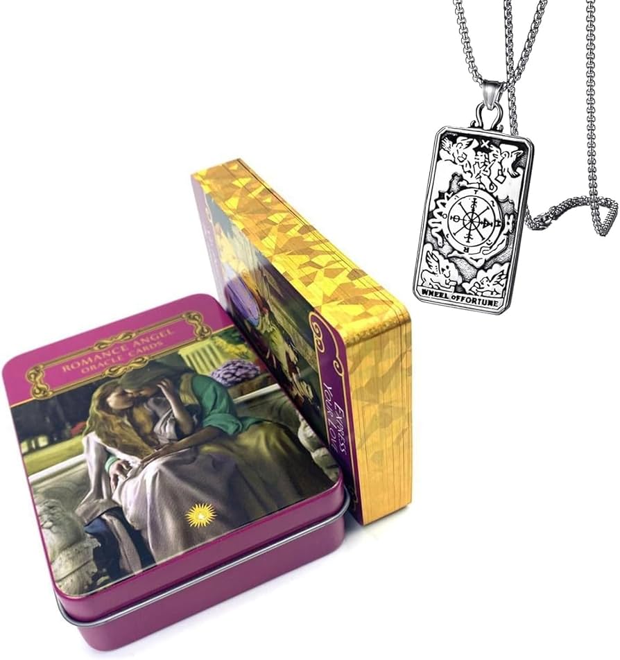 Amazon.co.jp: ロマンスエンジェルオラクルカード-メタル缶の初心者の