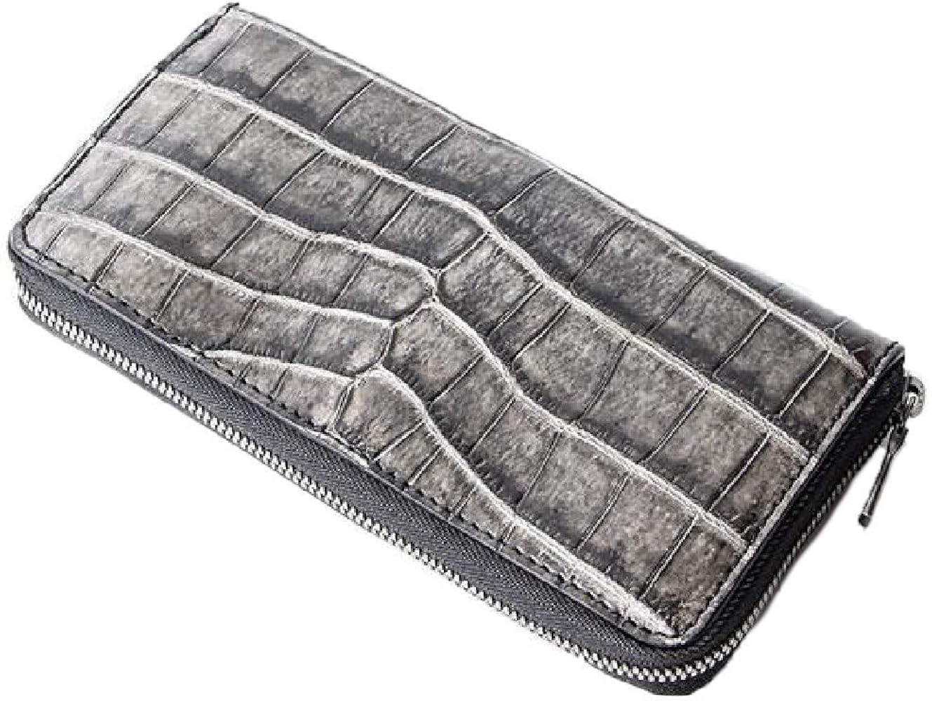Amazon | [ヴァーミリオン] 阿波松煙墨染クロコ ロングウォレットM 長