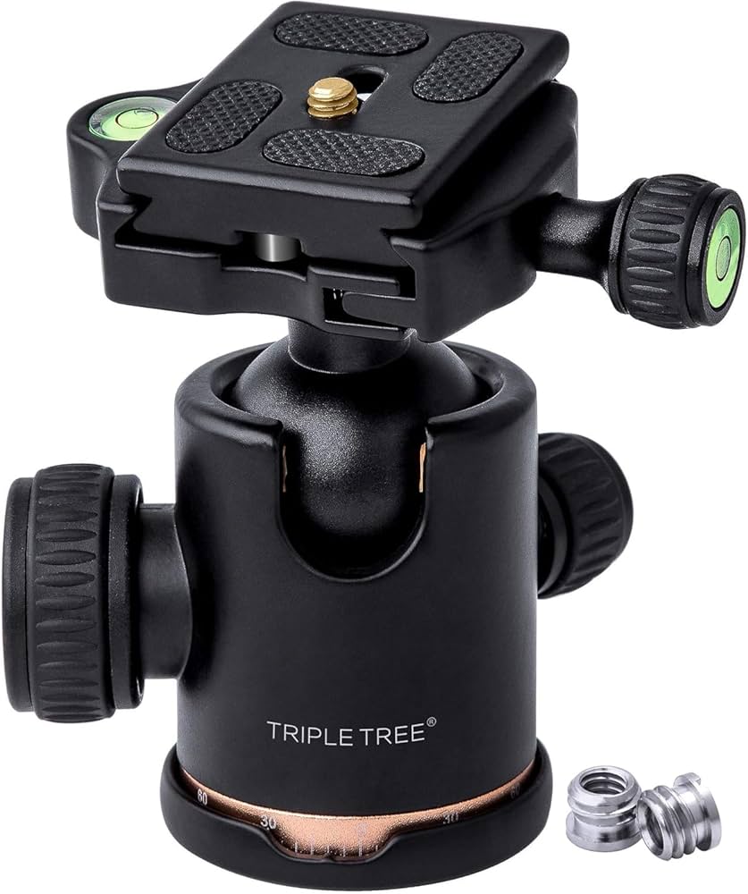 Amazon | 自由雲台 クイックシュー付き 360度回転可能 アルミ製 バブル
