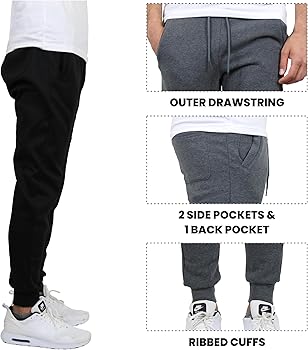 Amazon.com: Galaxy by Harvic 6-Pack Men's Fleece Jogger Sweatpants