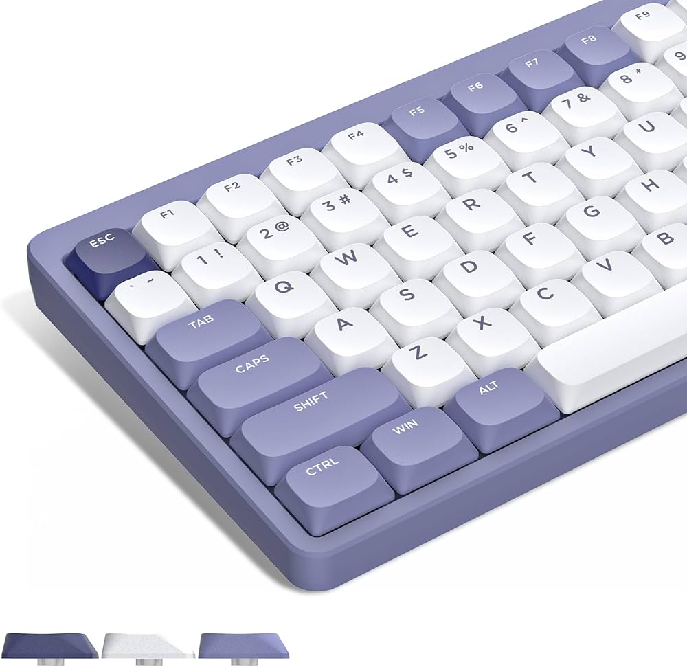 Amazon | XVX Purple Breeze ロープロファイル PBT キーキャップ 144