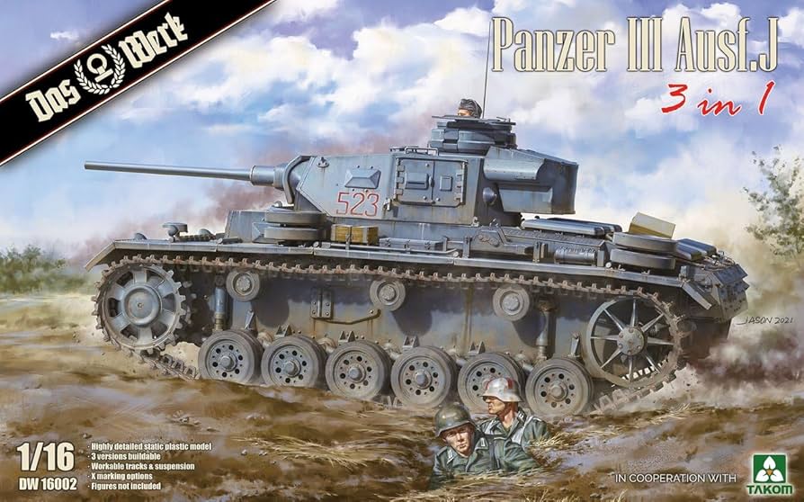 Amazon | ダス・ヴェルク 1/16 ドイツ軍 III号戦車J型 3 in 1