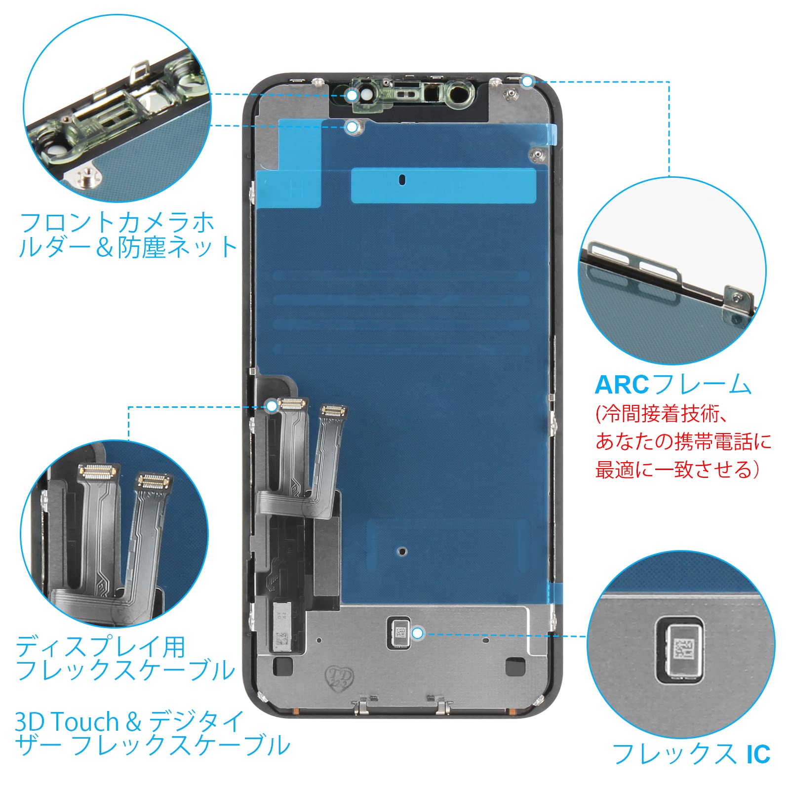 Amazon.co.jp: SRJTEK For iphone 11 液晶パネル 画面交換修理用