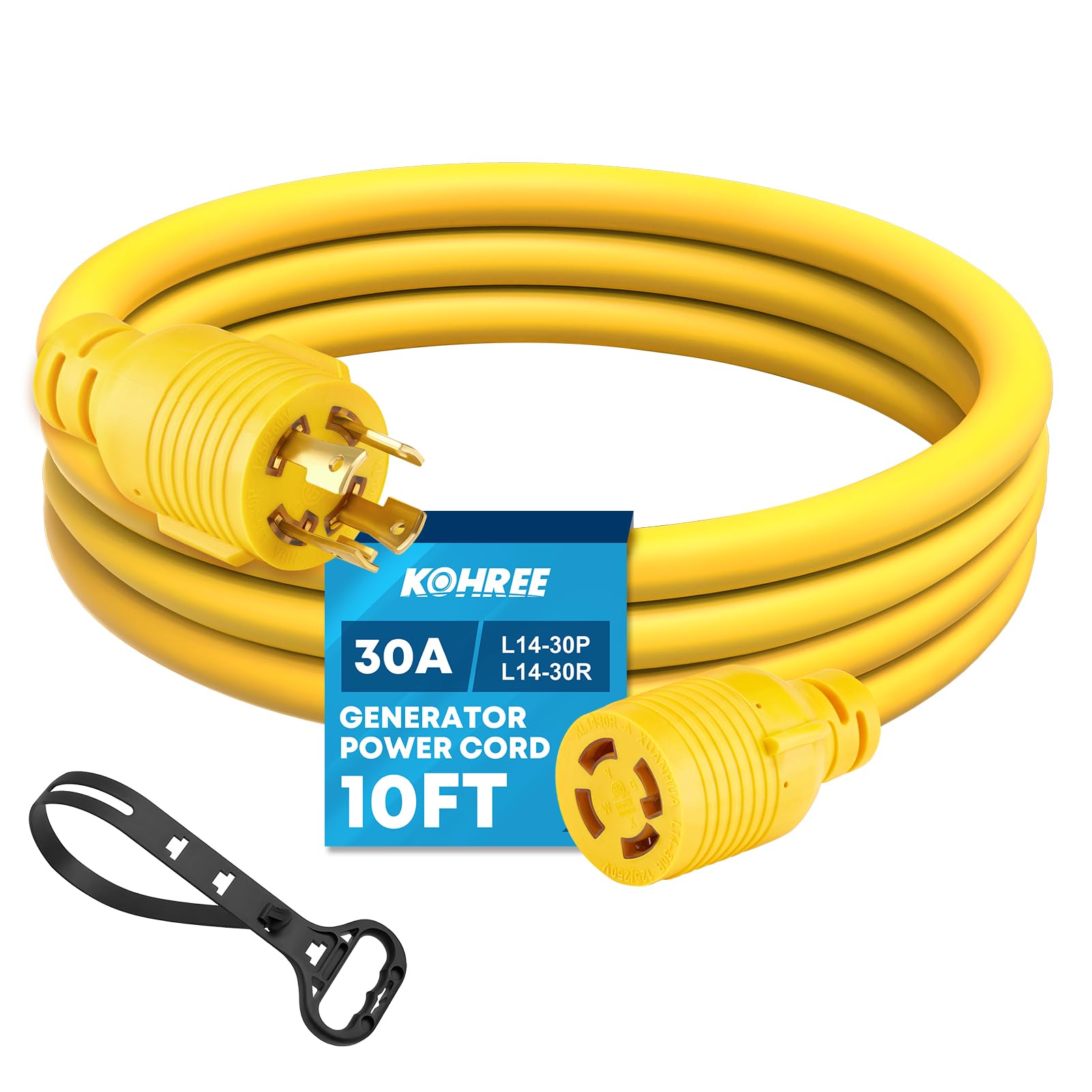 Amazon.com: Kohree 10FT 30 Amp Generator Extension Cord 4 Prong