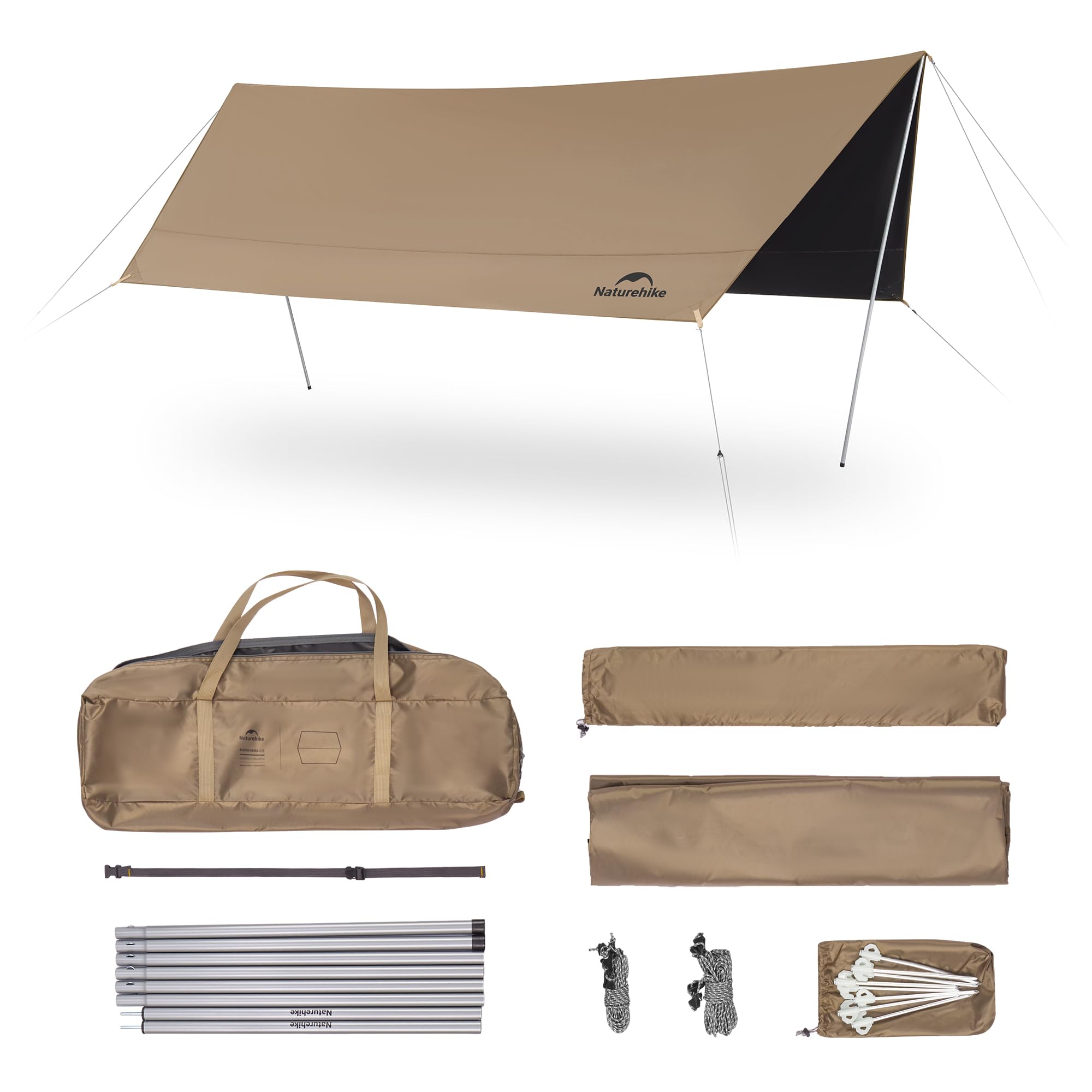Amazon.com: Naturehike Cloud Skies Camping Tent Tarp with Poles