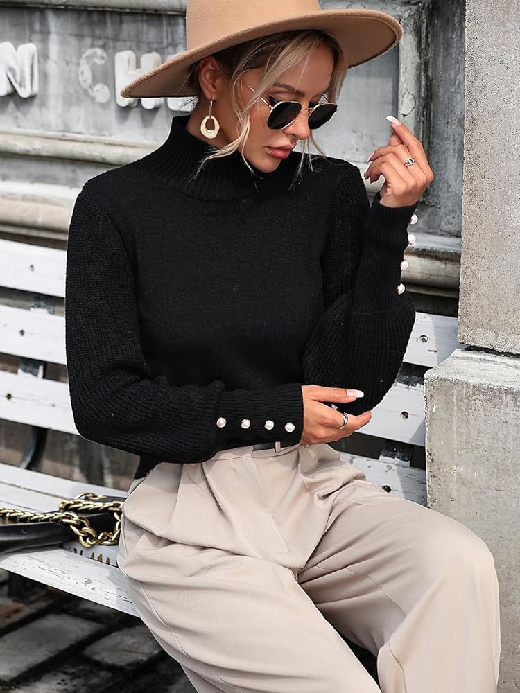 Upopby Women's Fall Winter Turtleneck Sweaters for Women 2025 2026