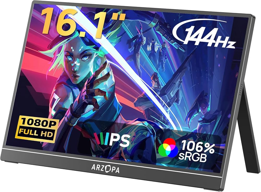 Amazon.co.jp: ARZOPA 16.1インチ ゲーミングモニター 144Hz モバイル