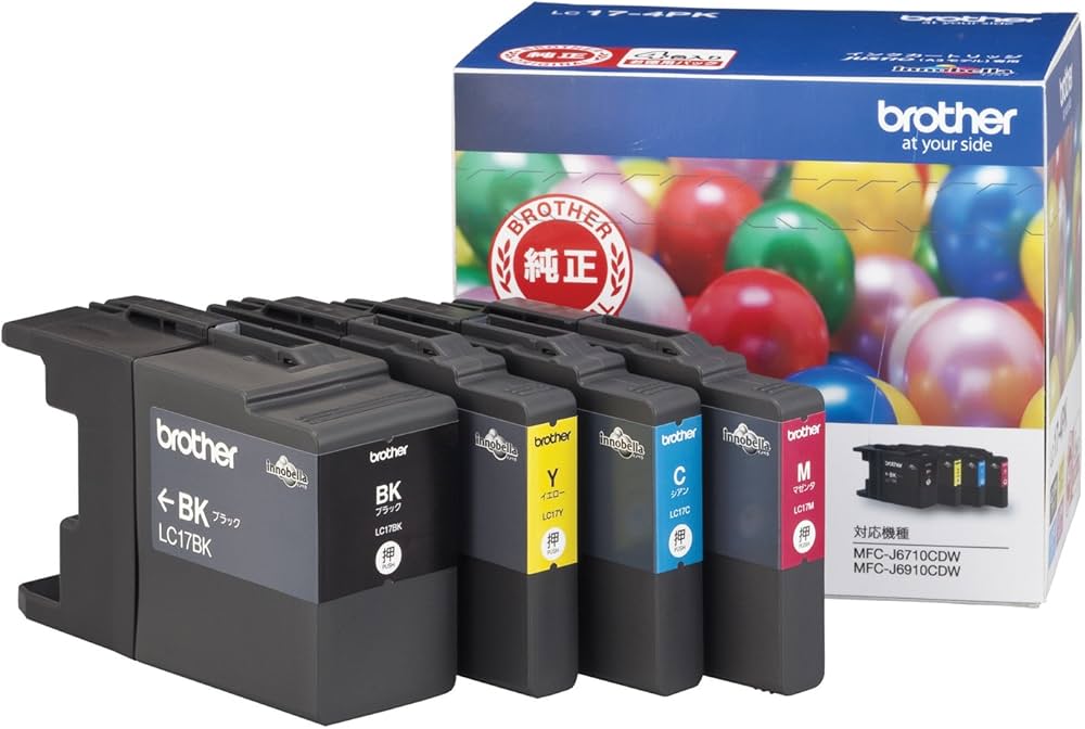 Amazon.co.jp: 【brother純正】インクカートリッジ4色パック(大容量