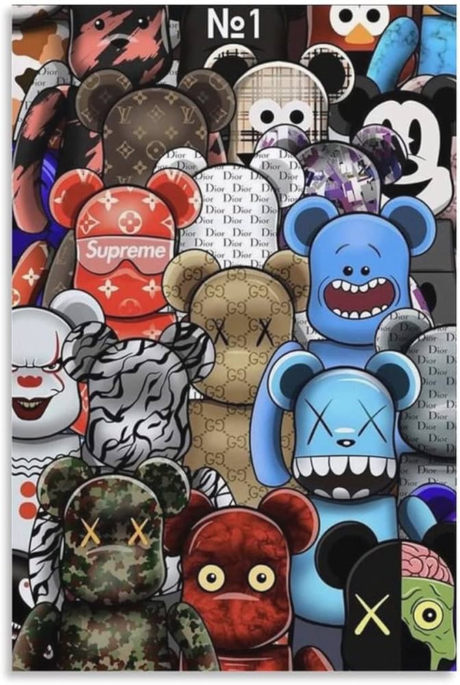 Amazon.co.jp: アートパネル KAWS Sesame Street 絵画 インテリア
