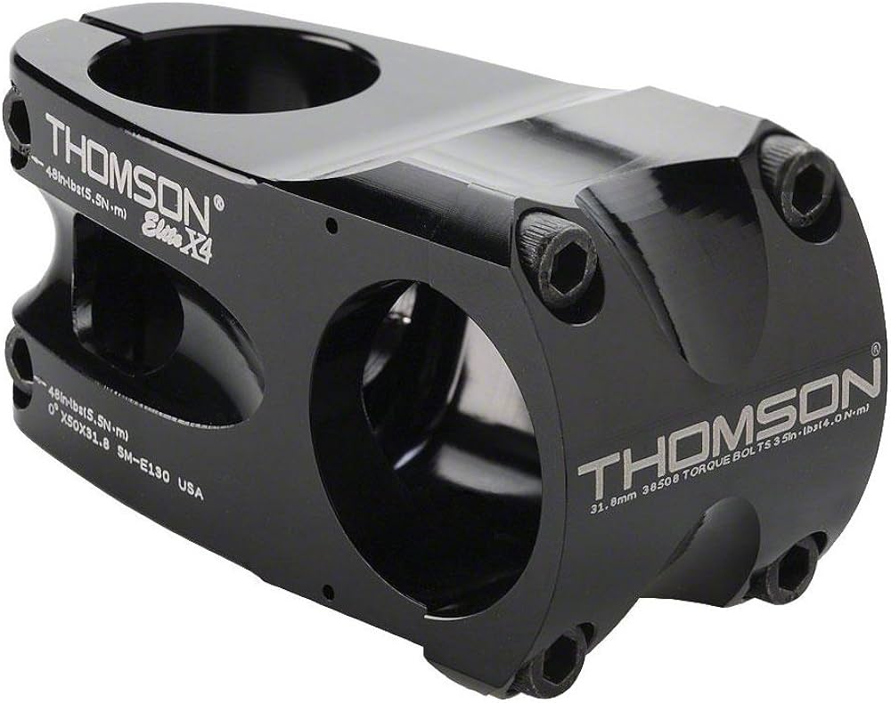 Amazon | THOMSON(トムソン) MTB STEM X4 31.8 60mm 0°BLACK SME164BK