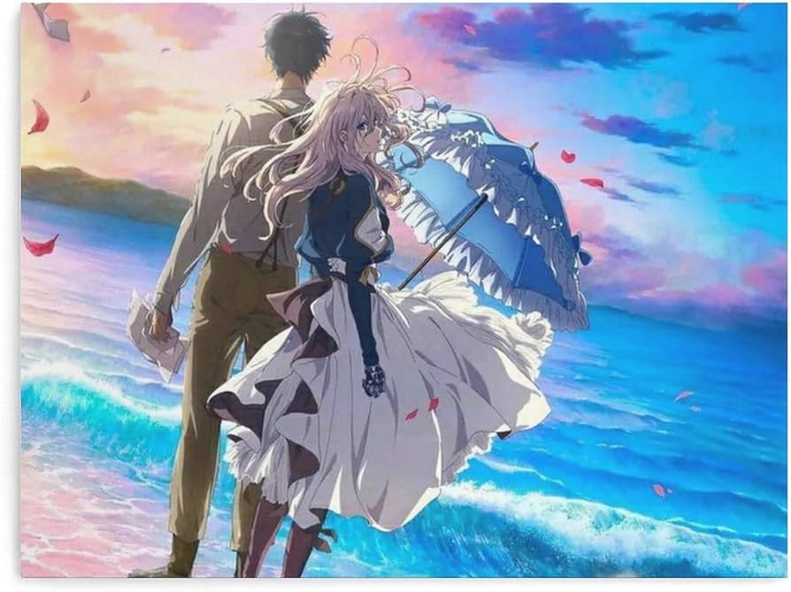 Amazon.co.jp: ヴァイオレットエヴァーガーデン イラスト 掛け絵