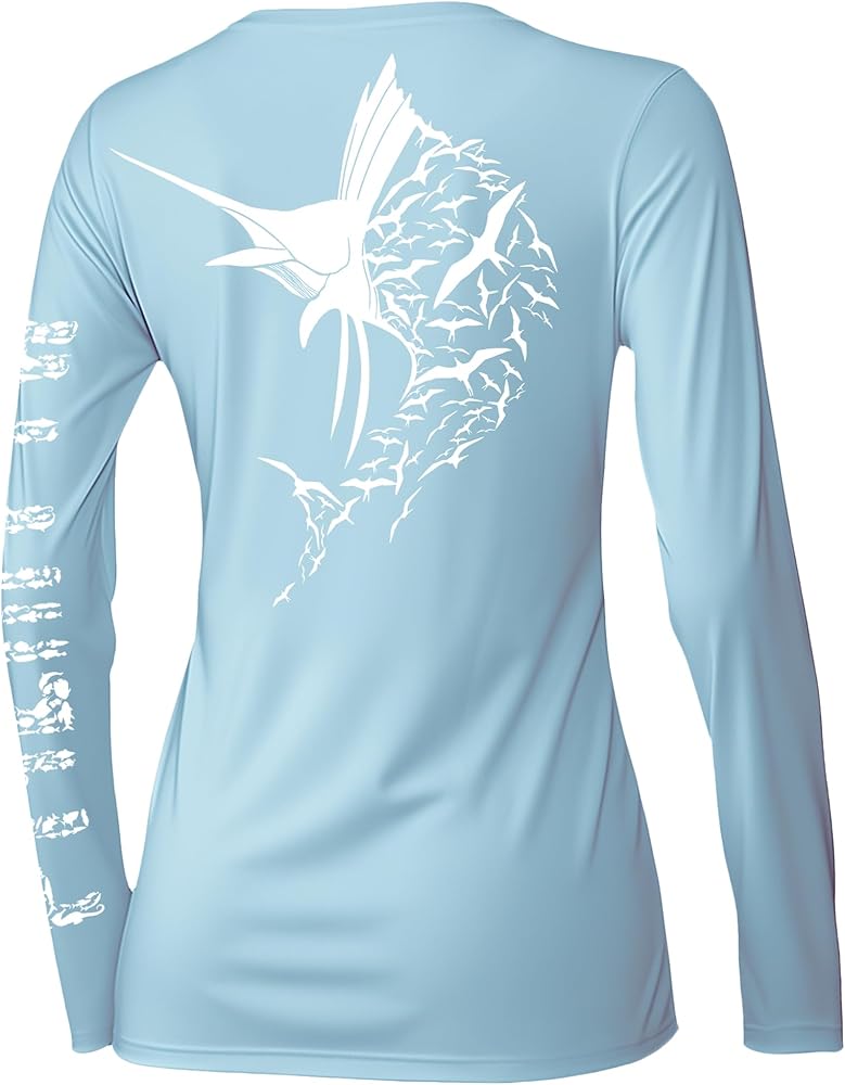 Palmyth Womens UPF 50+ Fishing Shirts Sun Protection Long Sleeve T