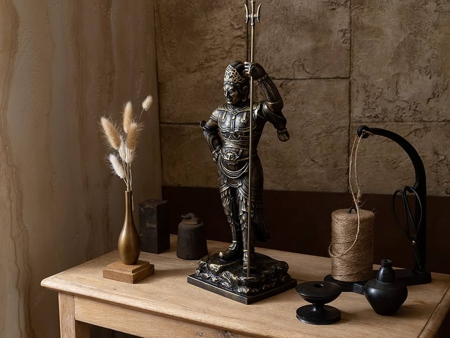 Amazon｜仏師銘版 毘沙門天立像 35cm 蝋型/青銅（ブロンズ）製 仏師