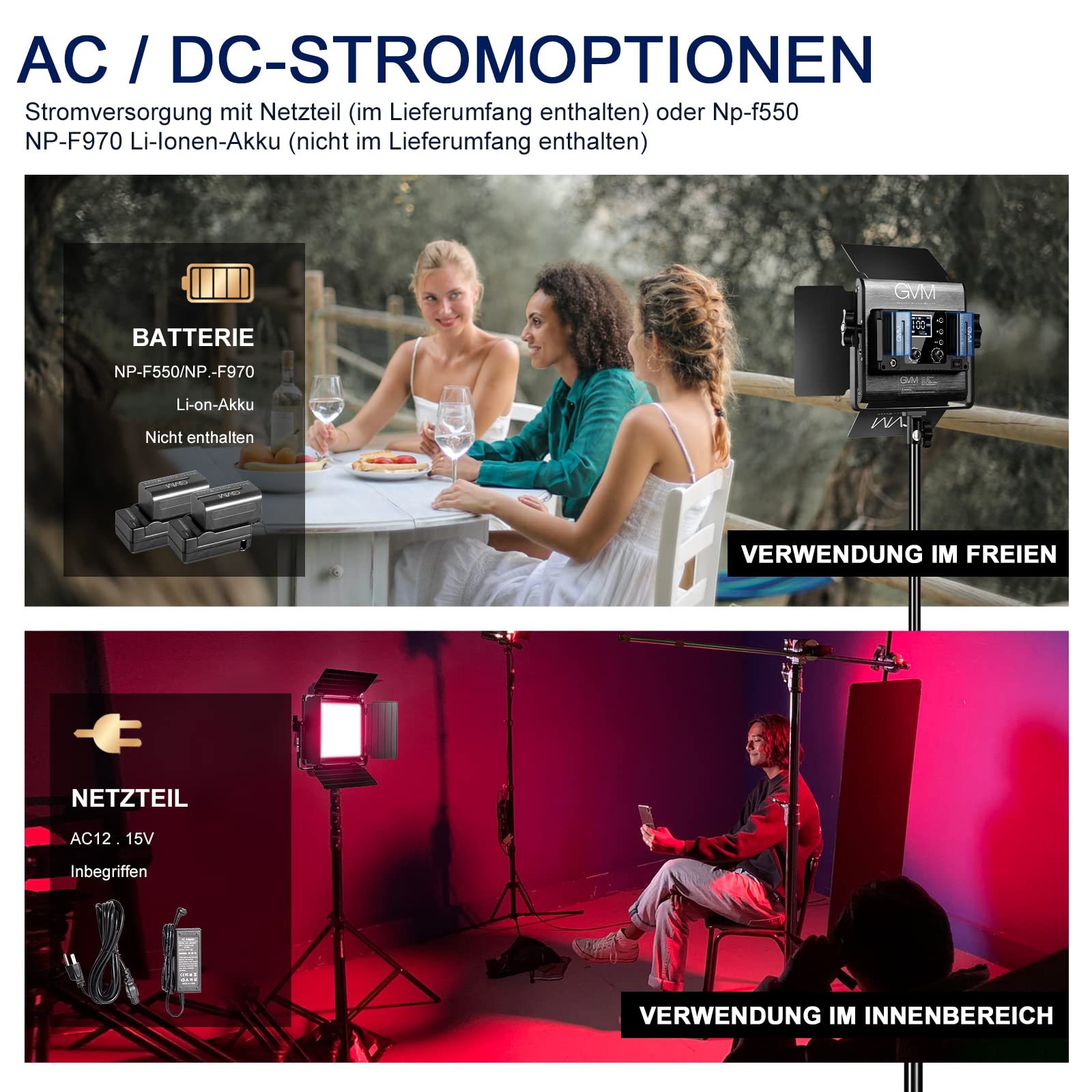 Amazon | GVM RGB LEDビデオライト アプリコントロール付き撮影用照明