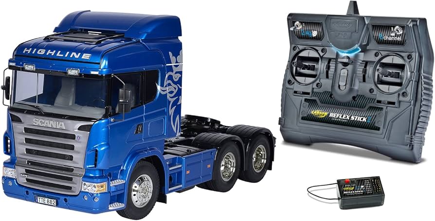TAMIYA 56327 1:14 RC Scania R620 6x4 Highl.Blue Varnished Truck