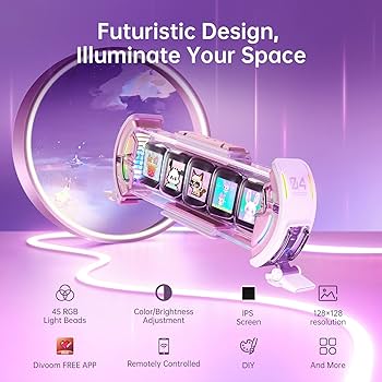 Divoom Times Gate – Lindo relógio digital para jogos com controle