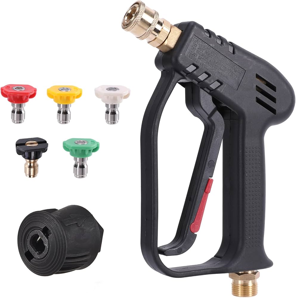 Amazon.co.jp: 高圧洗浄機用ショートガン 高圧ガン 高圧洗浄ガン M22
