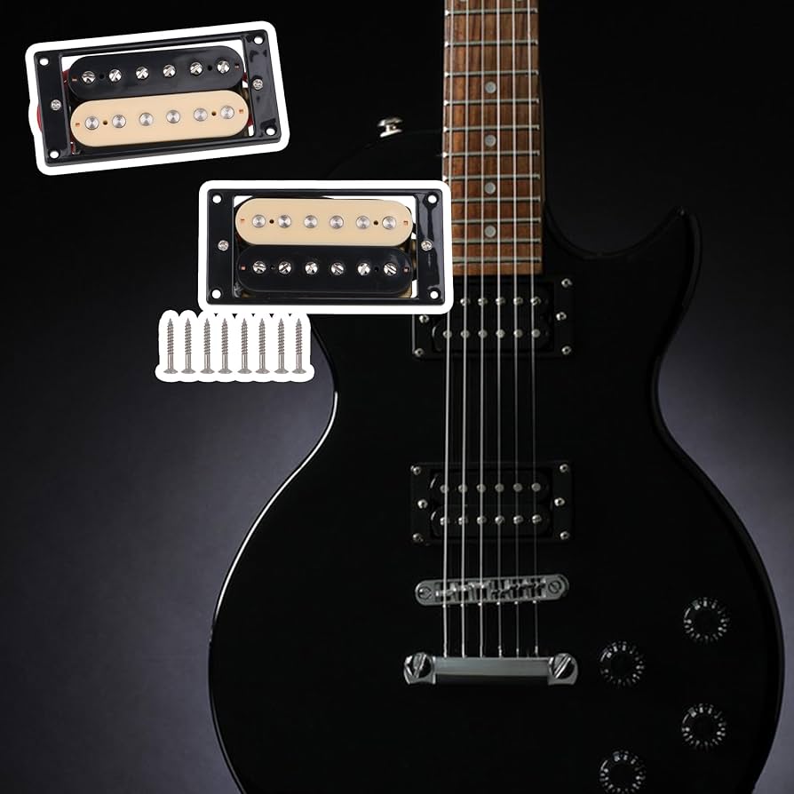 Amazon.co.jp: Yibuy 1 Set of 2 ブラック+クリーム ハムバッカー