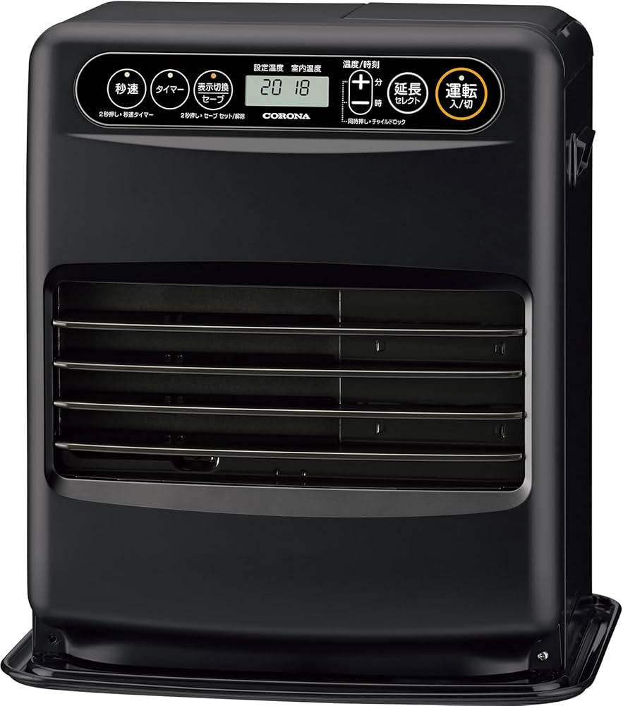Amazon.co.jp: CORONA FH-G32YA4(K) Petroleum Fan Heater, Small Size