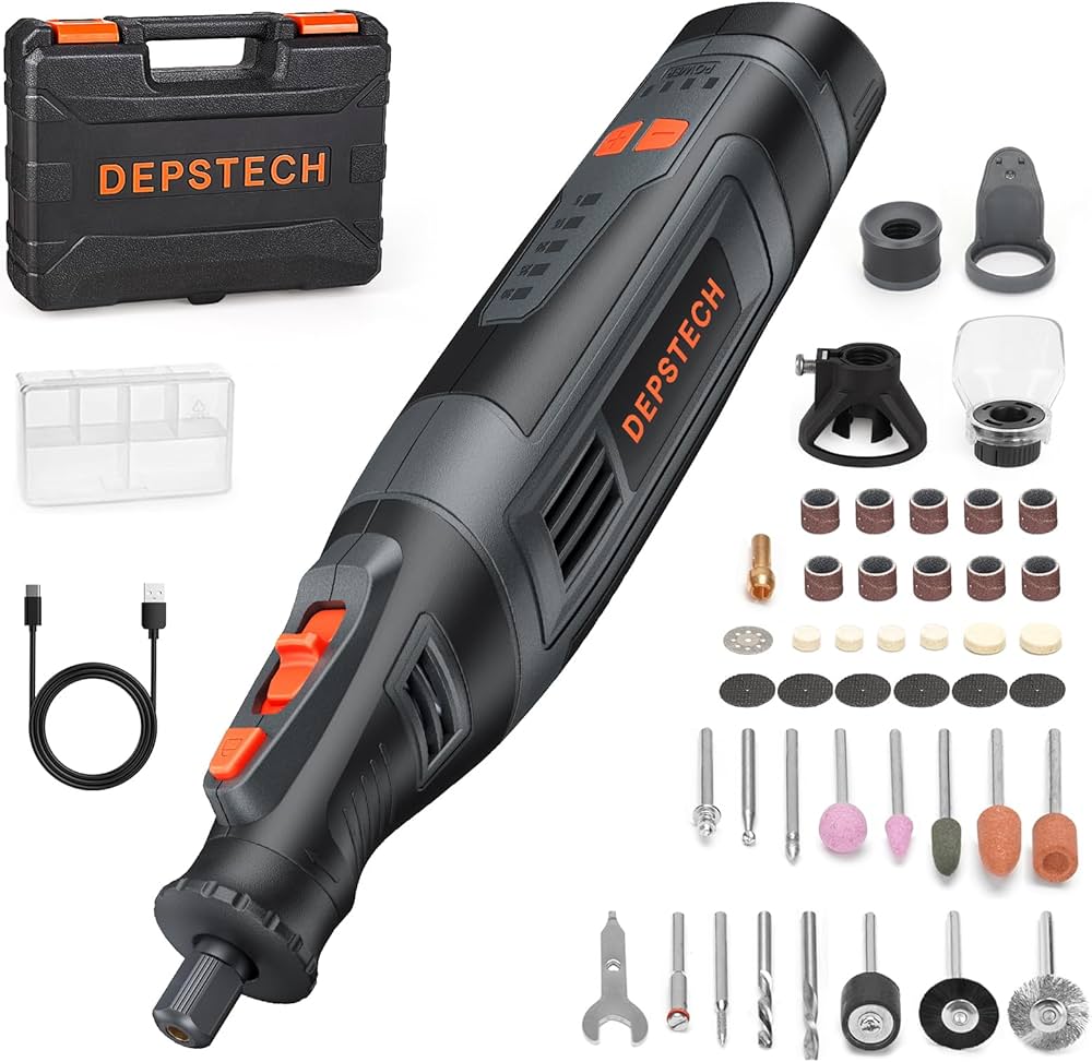 Amazon.co.jp: DEPSTECH ミニルーター 8Vリューター 充電式 コードレス