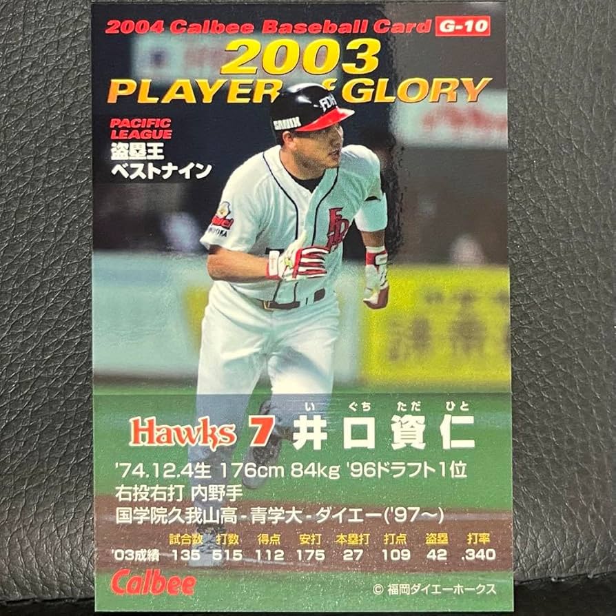 Amazon.co.jp: プロ野球チップスカード 井口資仁選手 福岡ダイエー