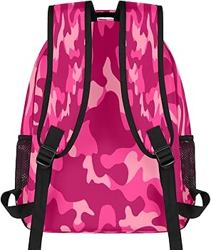 Amazon.co.jp: [SEEKJOYS] ピンク迷彩イラスト リュックサック 子供 多