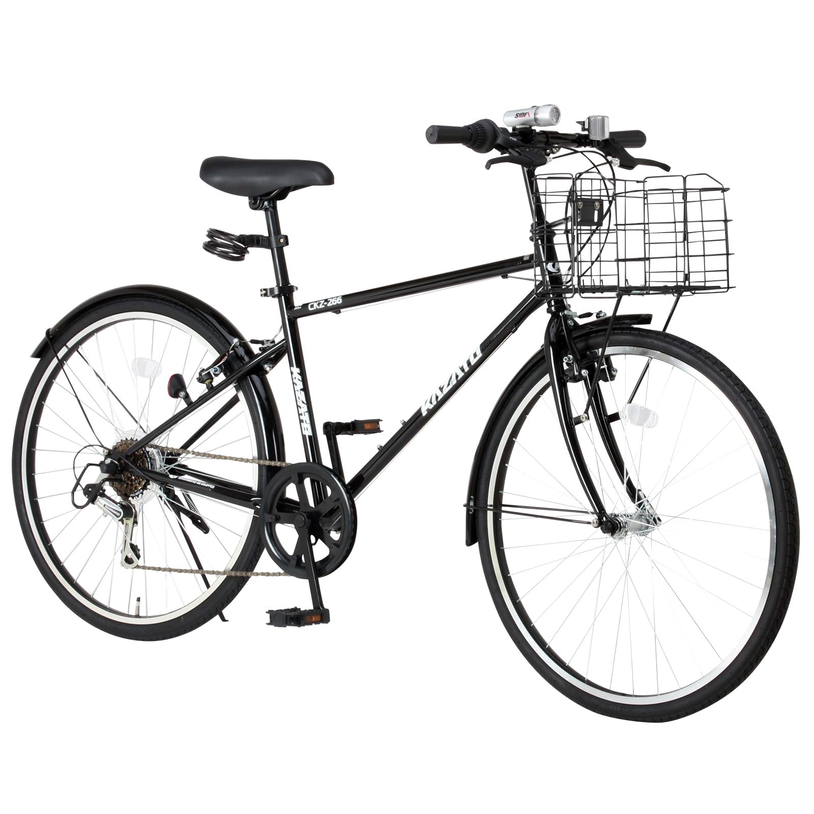 Amazon | カザト(KAZATO) カゴ付き クロスバイク CKZ-266 自転車 26