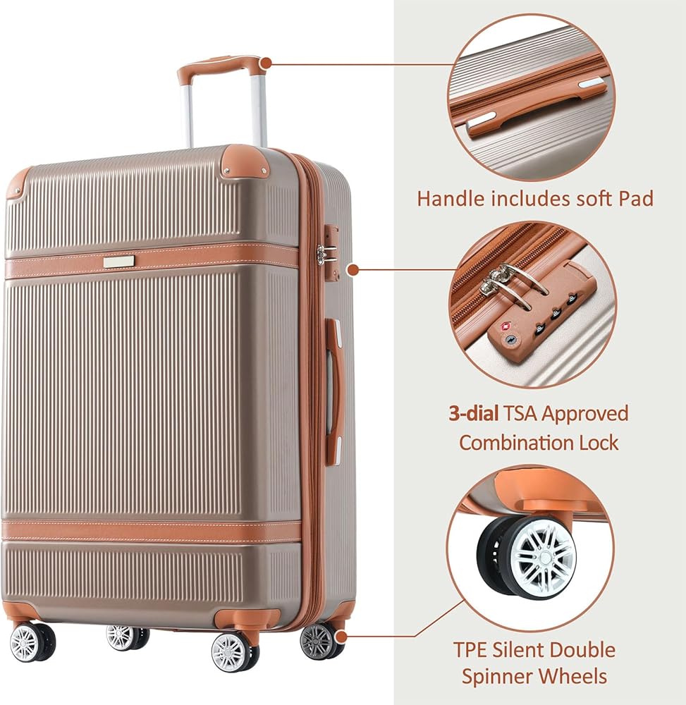 Amazon.com: Merax Hardshell Luggage Sets 3 Piece Set 20