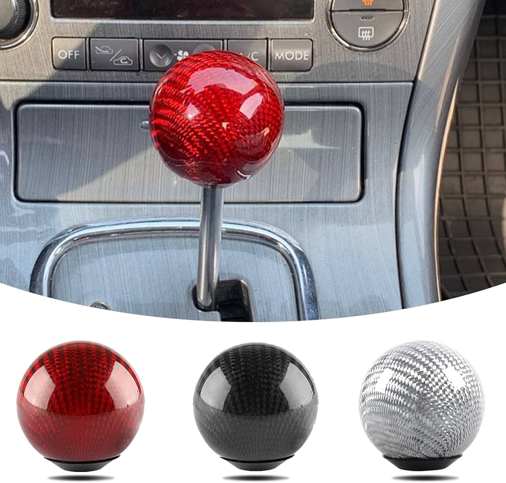 Amazon.co.jp: VEHSUN シフトノブ 車 ボール型 リアルカーボン