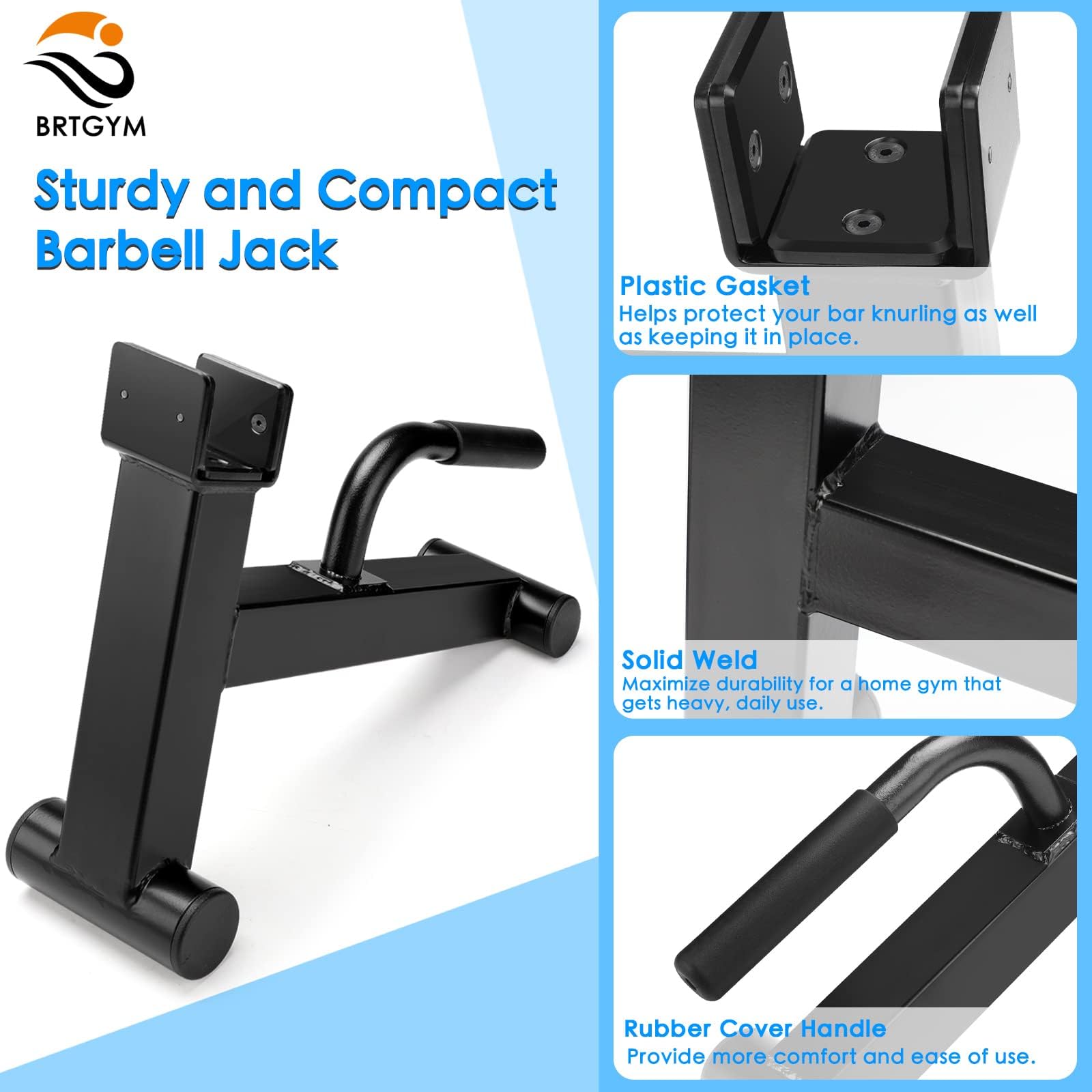 Amazon | BRTGYM デッドリフトジャックバーベルスタンド カーボン
