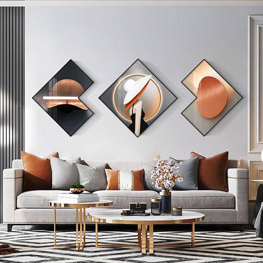 Amazon.co.jp: リビングルームの装飾絵画 モダンでシンプルで豪華な