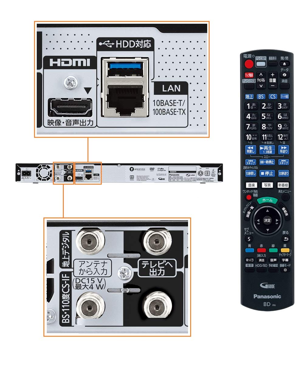 Amazon | パナソニック 1TB 2チューナー ブルーレイレコーダー 4K