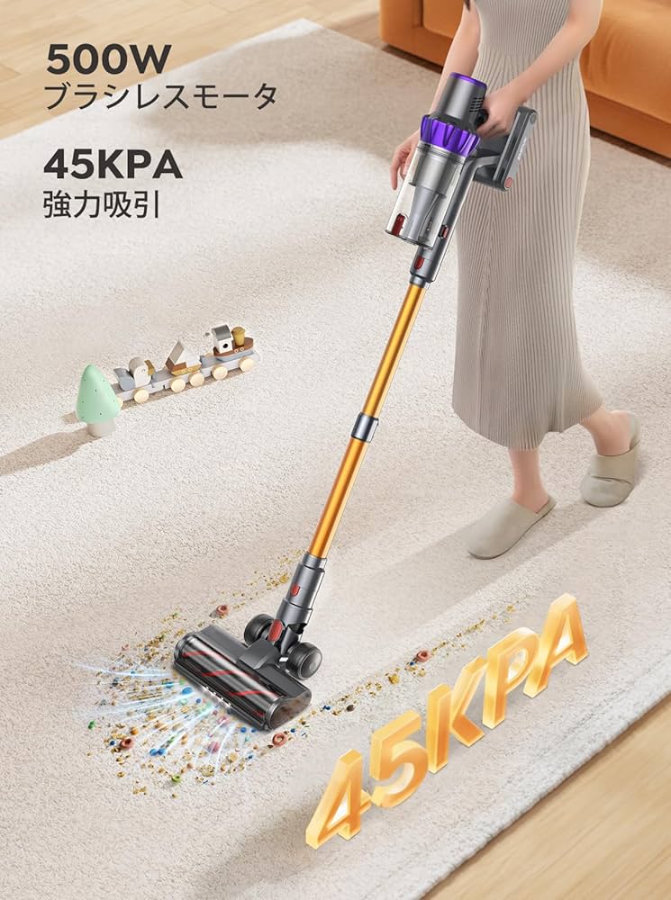 Amazon | 掃除機 コードレス【2024革新モデル】500W 自立式 絡まない