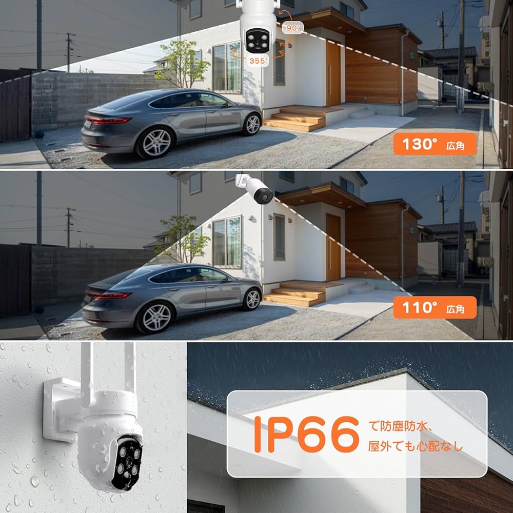 Amazon.co.jp: 【500万画素·10インチモニター800万画像対応】防犯