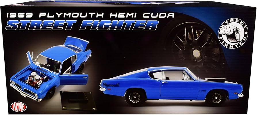 Amazon.com: 1969 Plymouth Hemi Barracuda Street Fighter Petty Blue