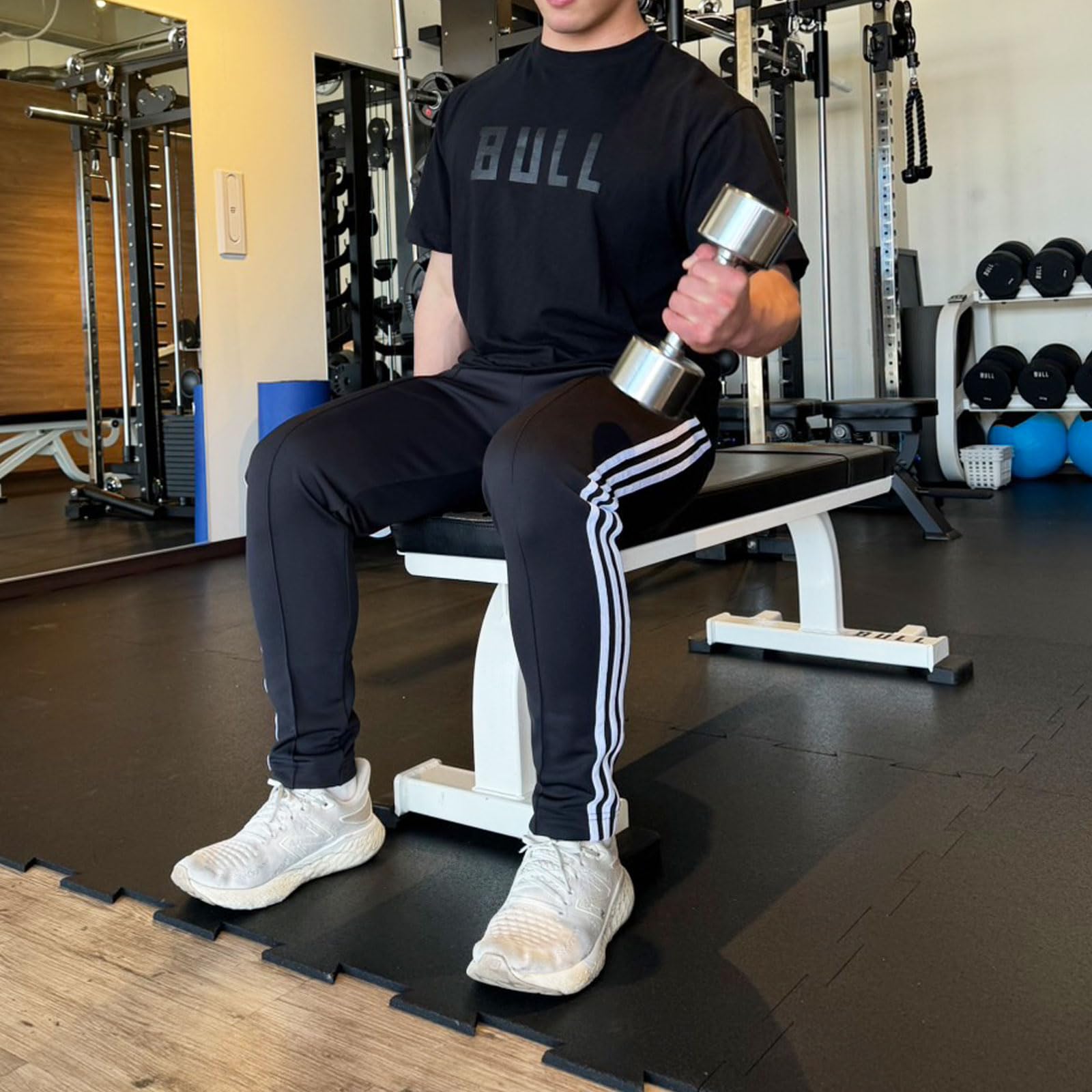 Amazon | ブル（Bull）フラットベンチ（白） | ブル(Bull