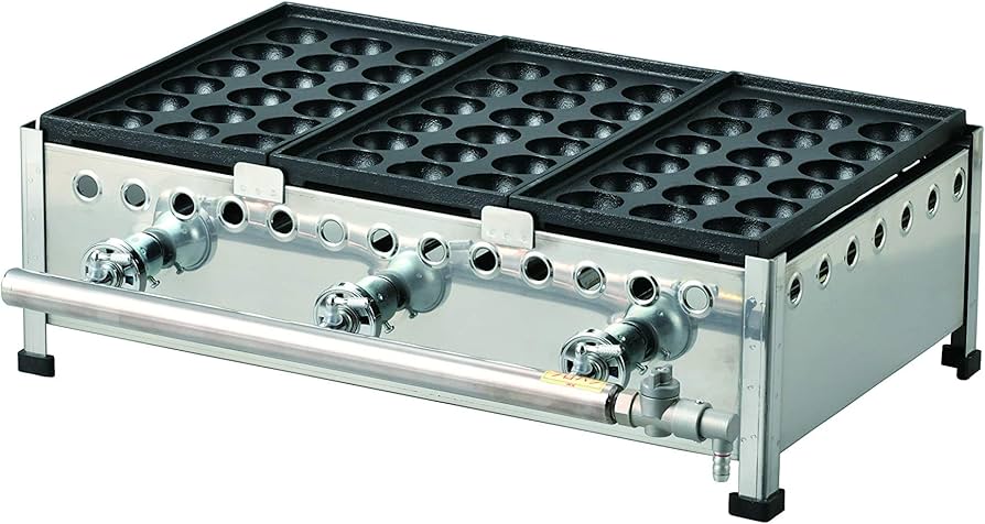 Amazon | IKK たこ焼 18穴×3連 鉄鋳物 183SH LPガス | IKK伊東金属